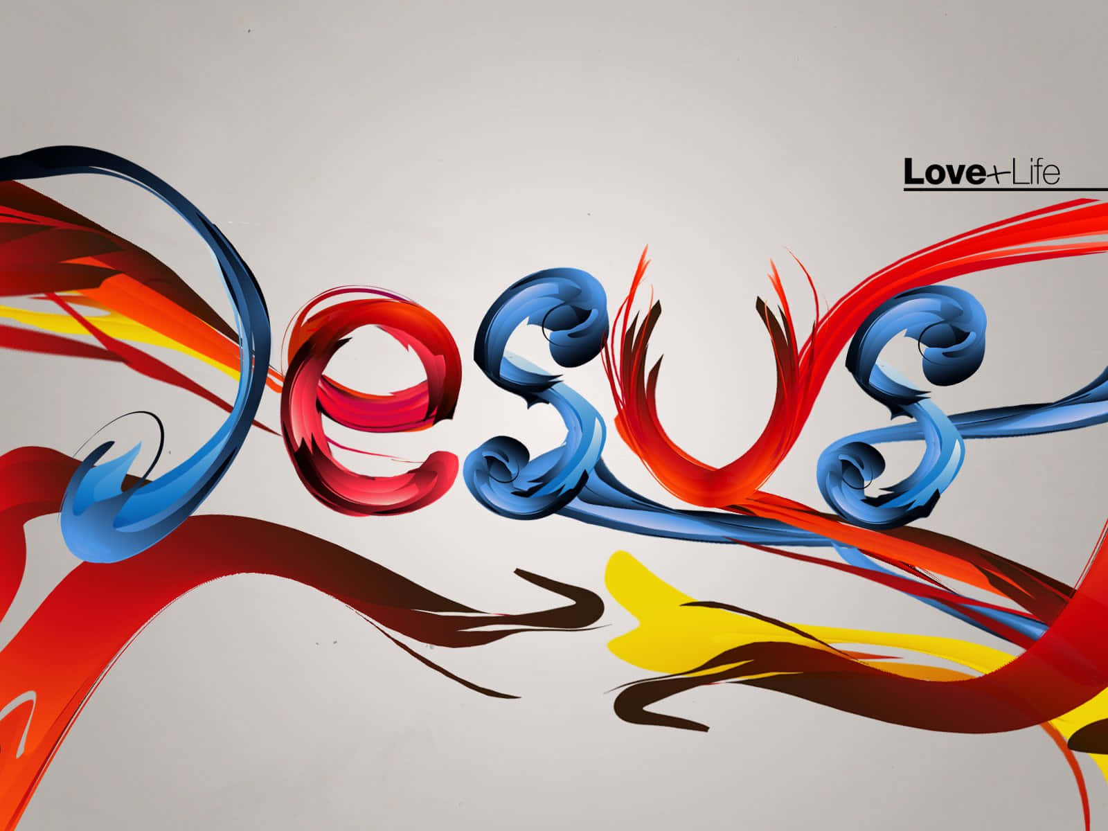 Jesus, red, blue, HD Desktop Wallpaper
