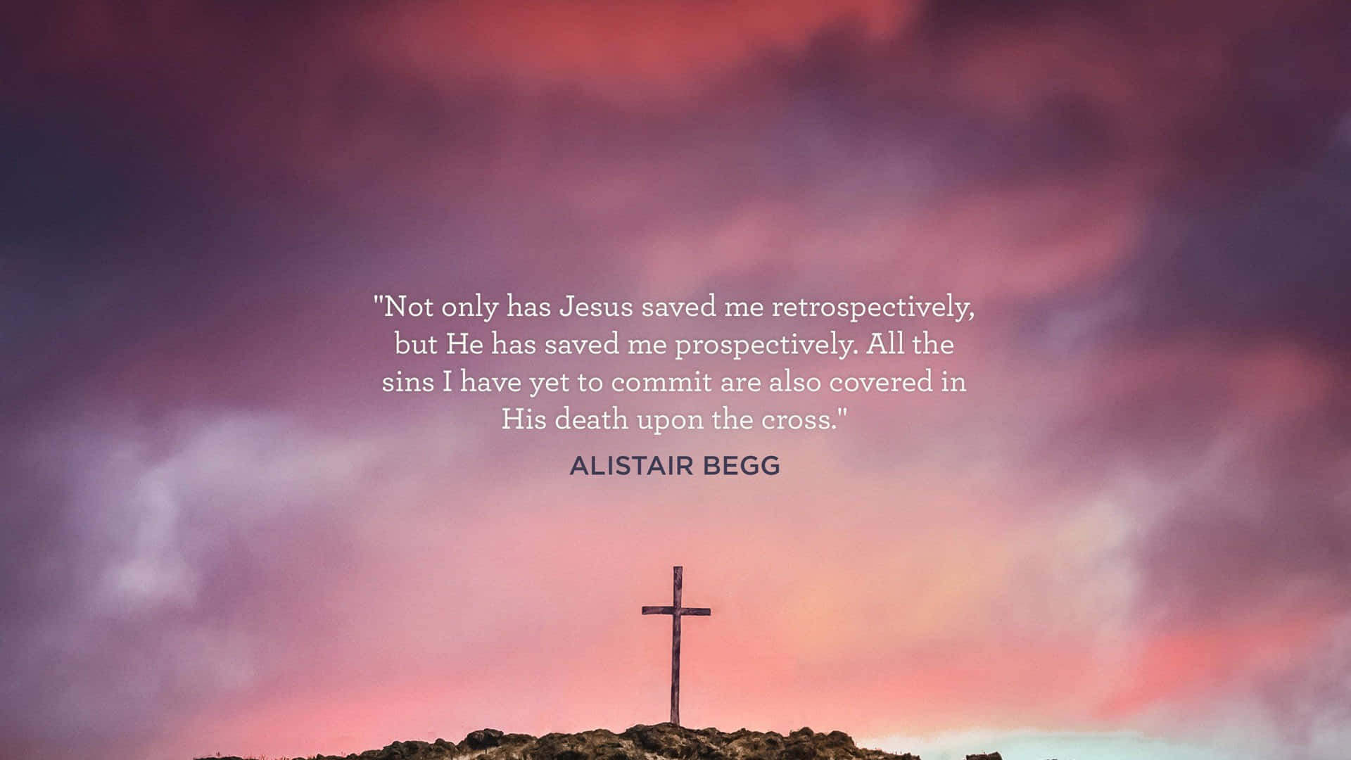 Jesus Saves, wooden cross, grassy hill, Full HD Desktop Wallpaper