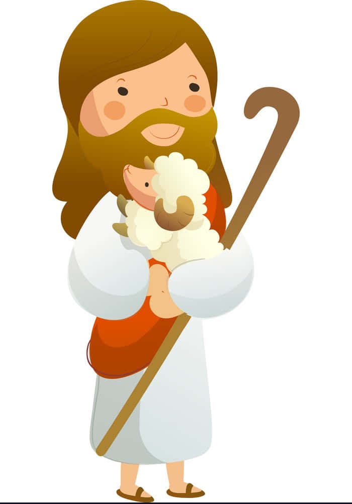Jesus, sheep, lamb, SD Phone Wallpaper