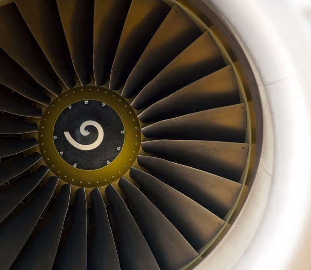 jet engine, turbine blades, spiral logo, SD Desktop Wallpaper