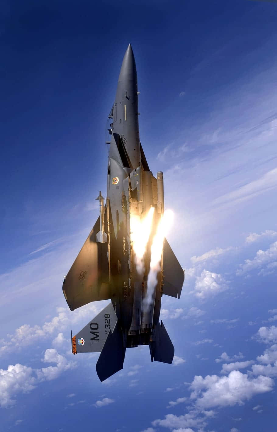 jet fighter, vertical climb, bright blue sky, HD Phone Wallpaper