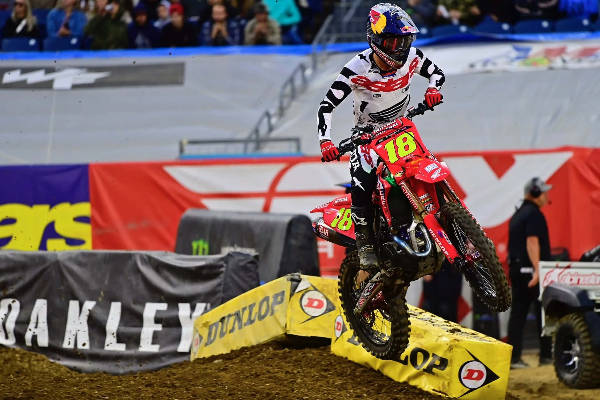 Jett Lawrence, red and white gear, red bike, Full HD Desktop Wallpaper