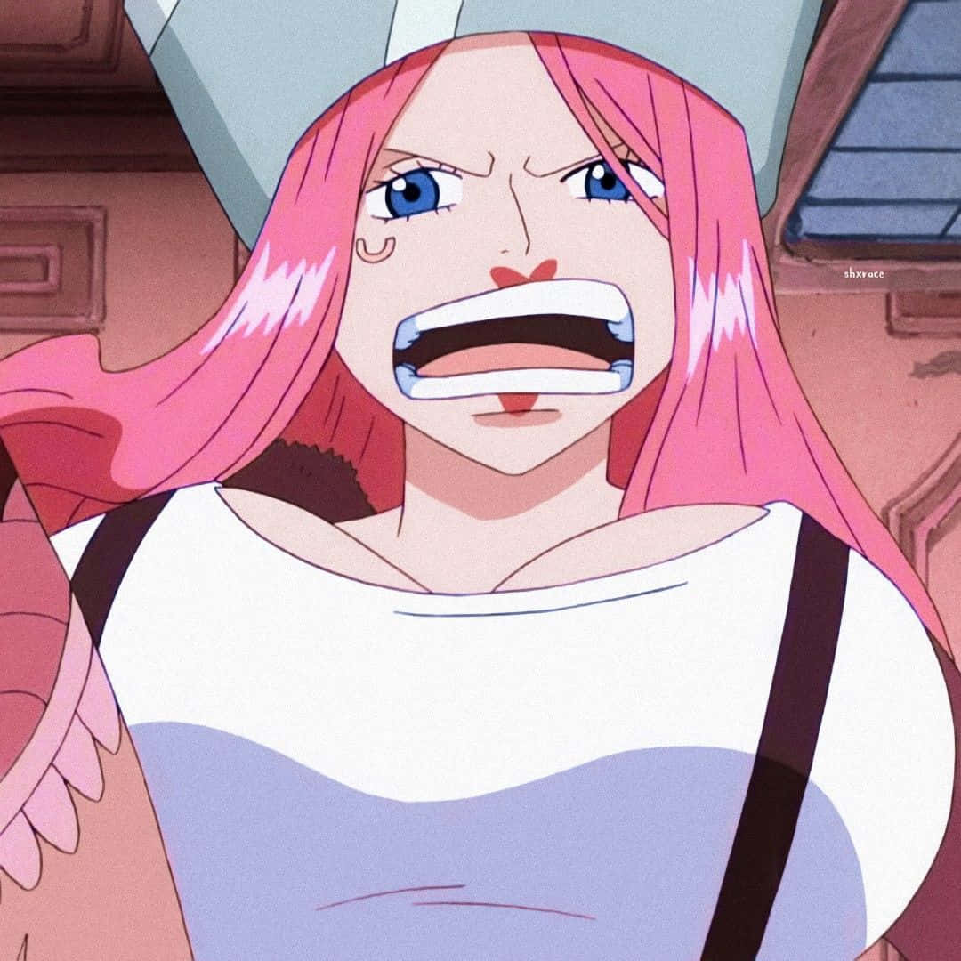 Jewelry Bonney, pink-haired, blue eyes, SD Desktop Wallpaper