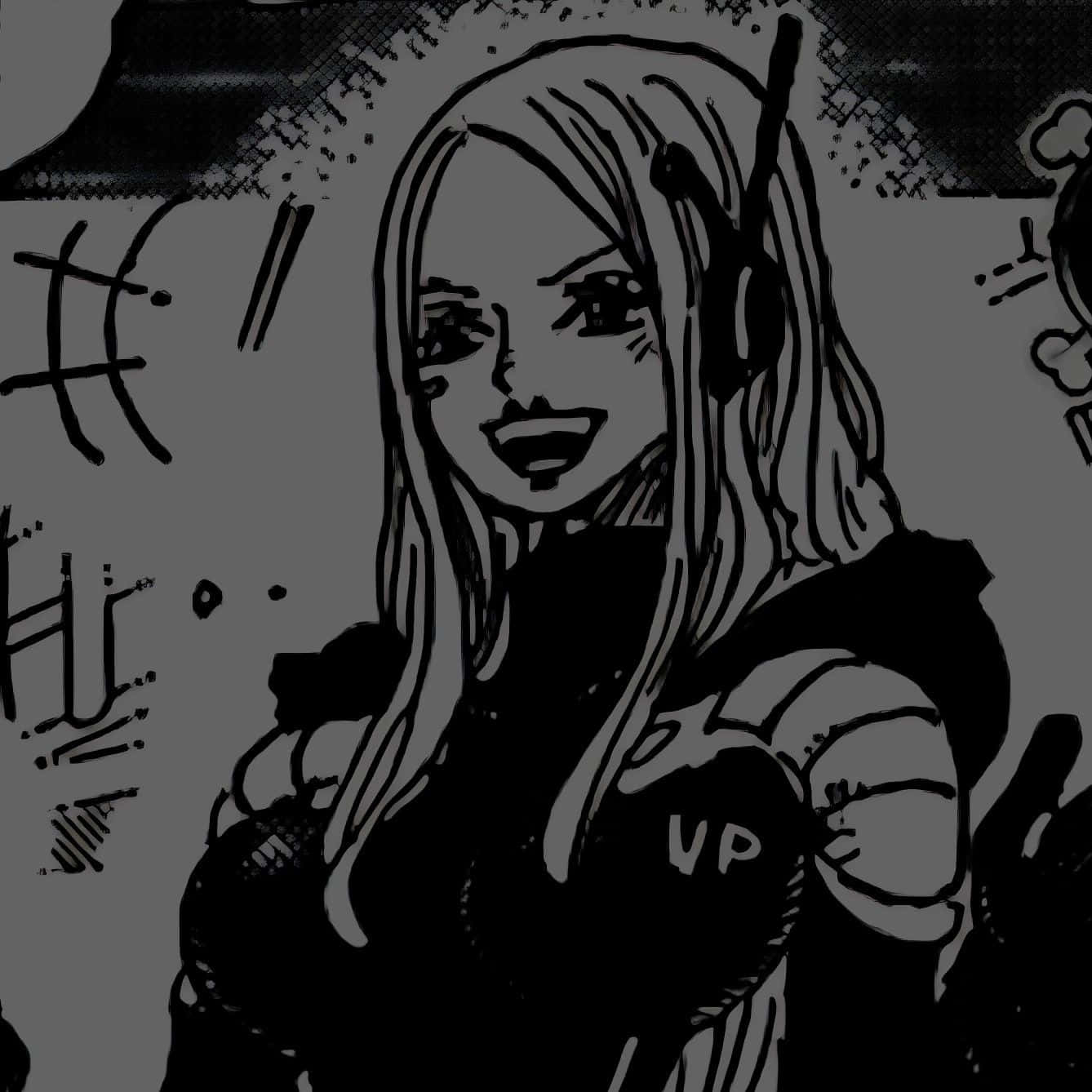 Jewelry Bonney, black and white, long hair, HD Desktop Wallpaper