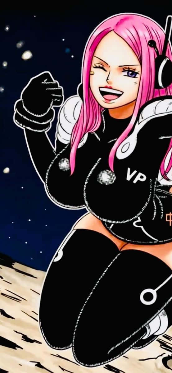 Jewelry Bonney, pink hair, headphones, SD Phone Wallpaper