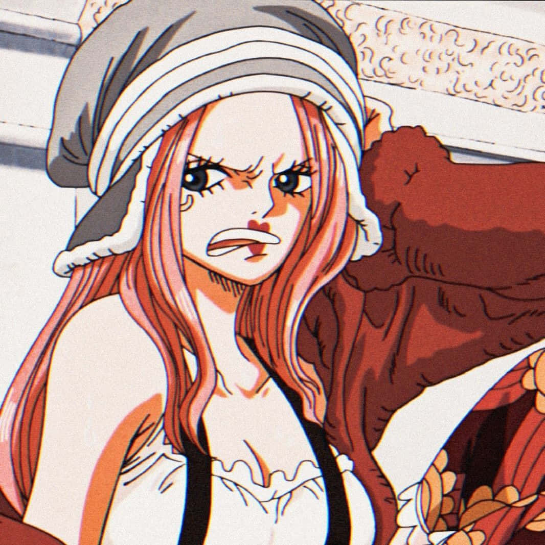 Jewelry Bonney, red hair, gray hat, SD Desktop Wallpaper
