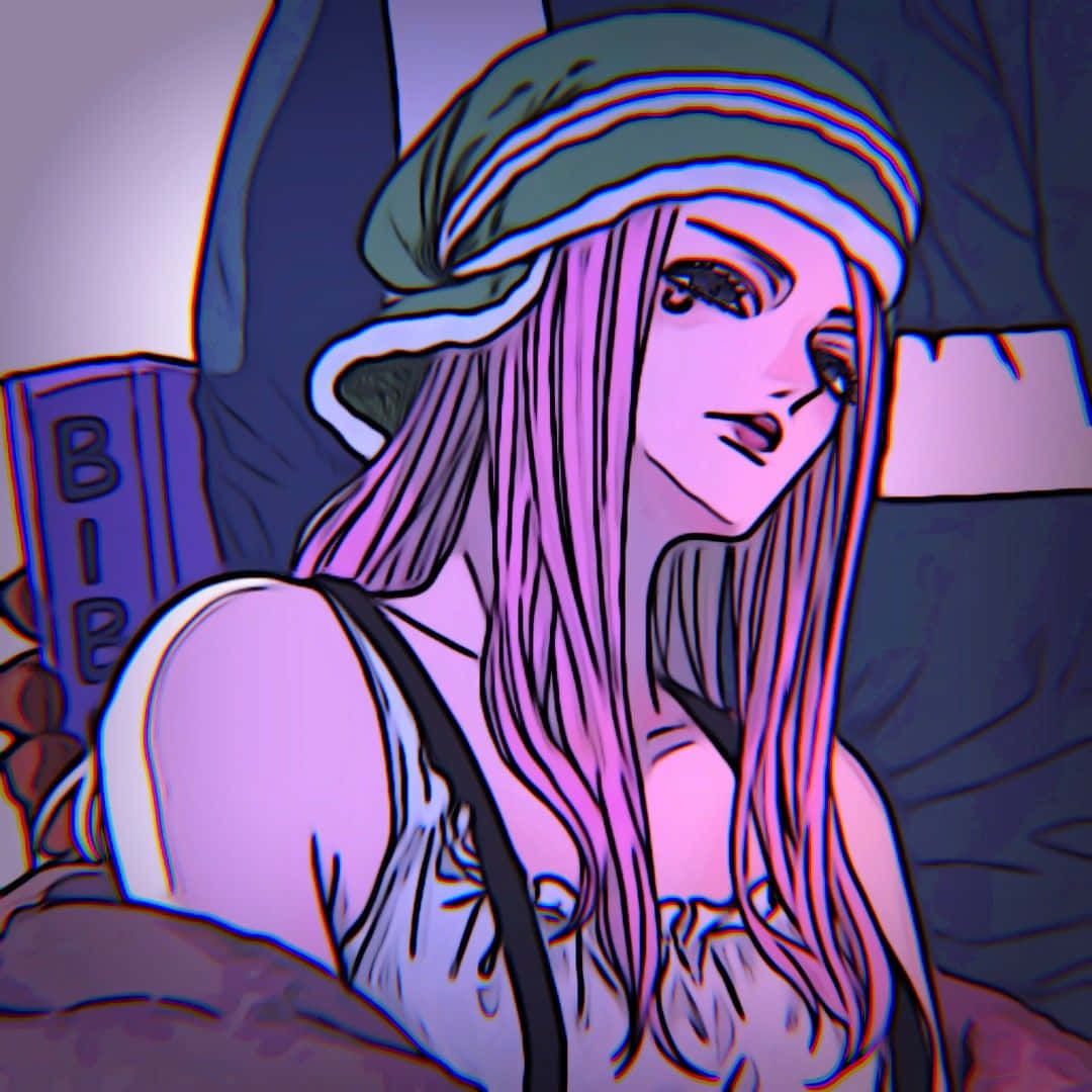 Jewelry Bonney, pink hair, green headscarf, SD Desktop Wallpaper