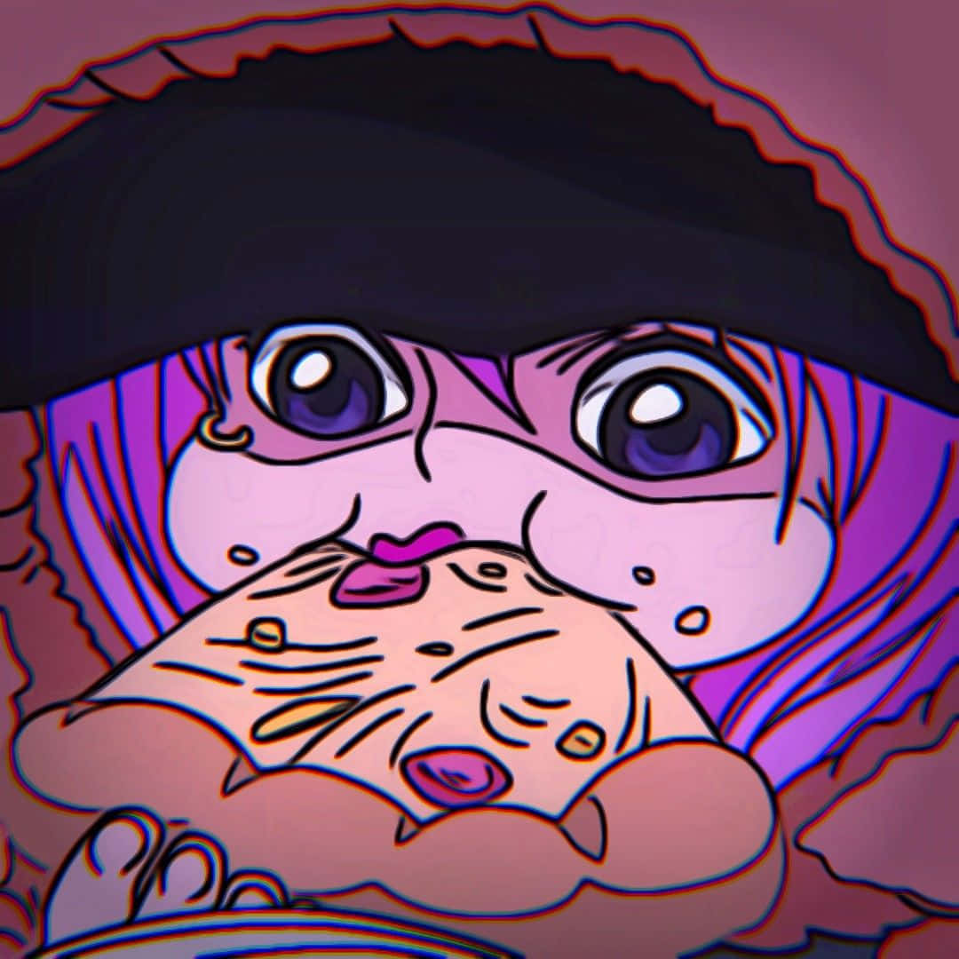 Jewelry Bonney, purple hair, wide eyes, SD Desktop Wallpaper