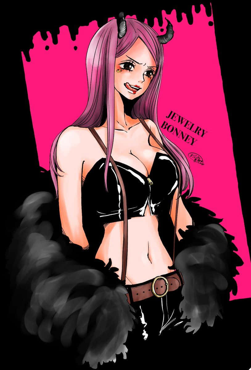 Jewelry Bonney, purple hair, horns, SD Phone Wallpaper