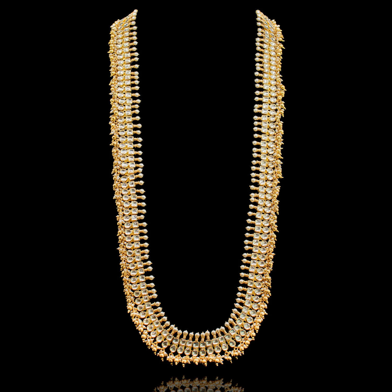 gold chain, gold necklace, diamonds, HD Desktop Wallpaper