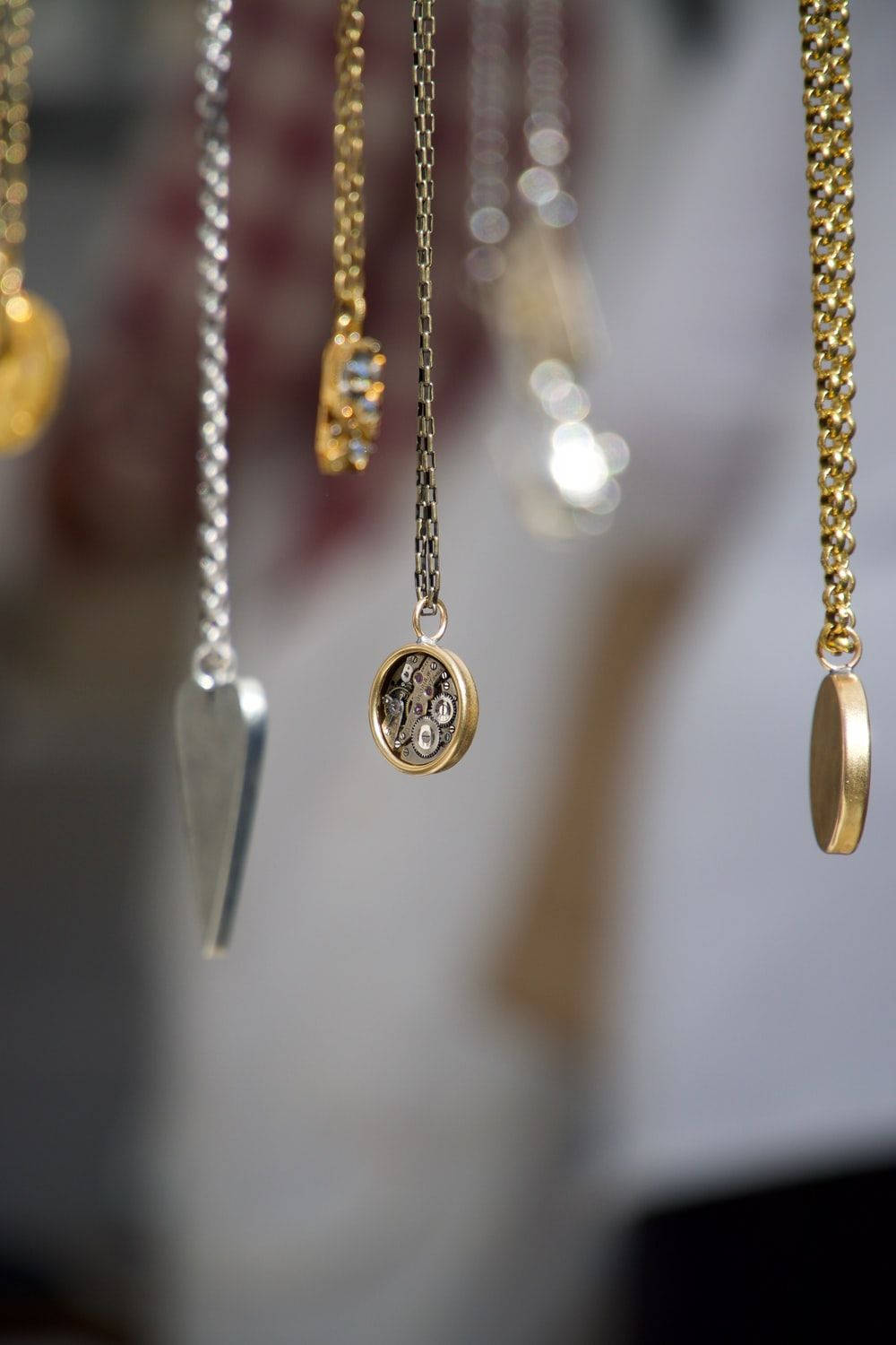gold, silver, necklaces, HD Phone Wallpaper