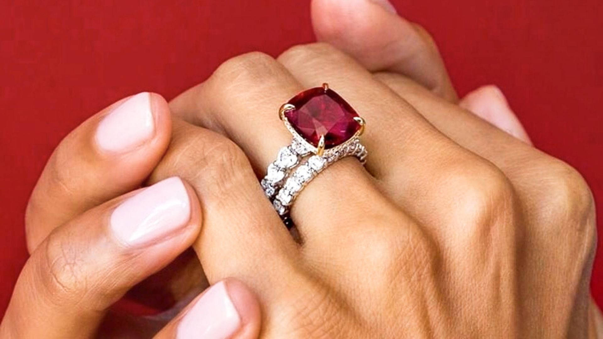 radiant cut, ruby ring, gold, Full HD Desktop Wallpaper