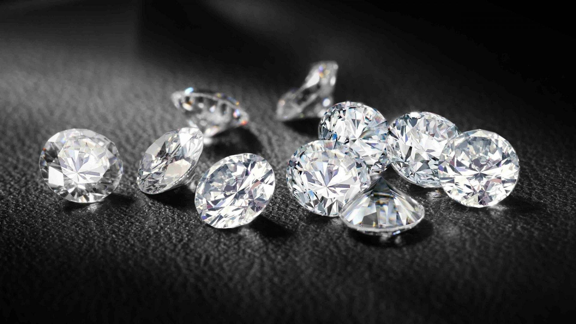 diamonds, shimmering, precision-cut facets, Full HD Desktop Wallpaper