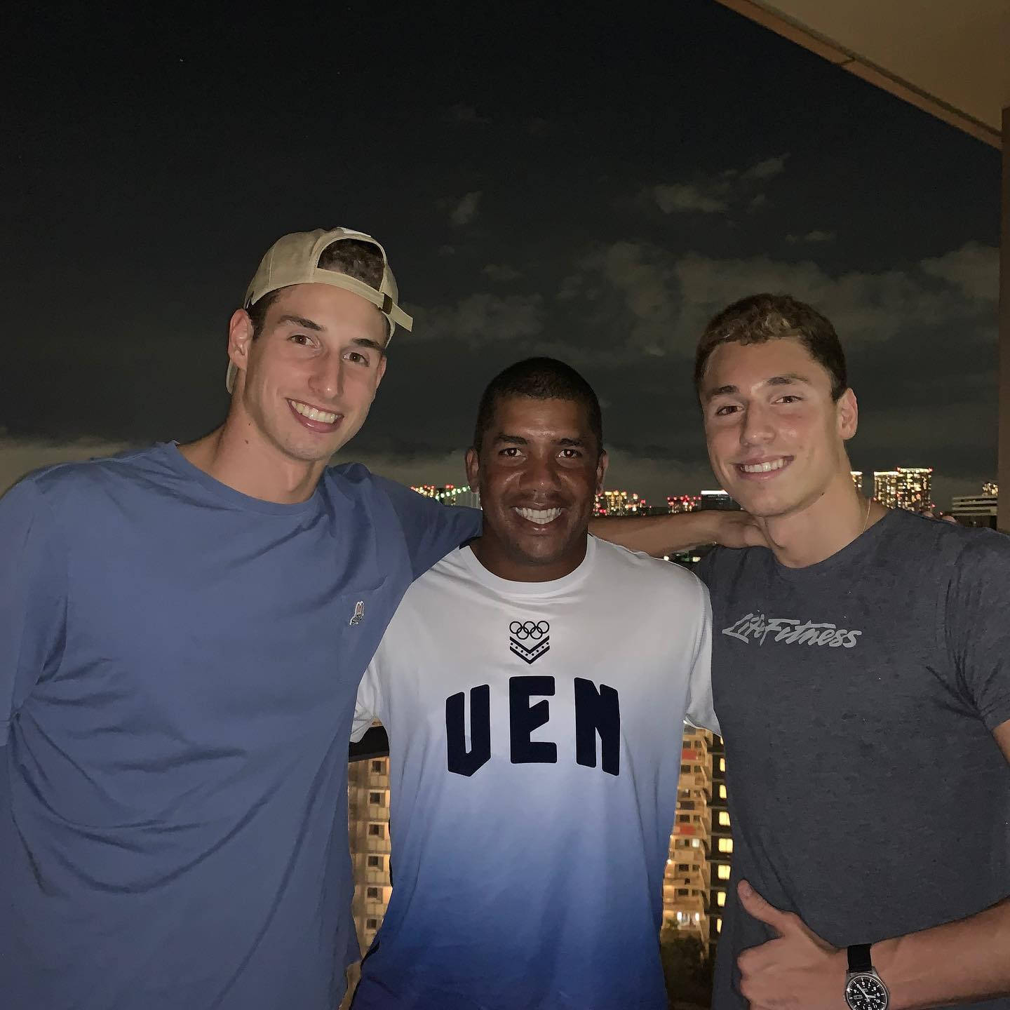 Jhonattan Vegas, rooftop, night, HD Desktop Wallpaper
