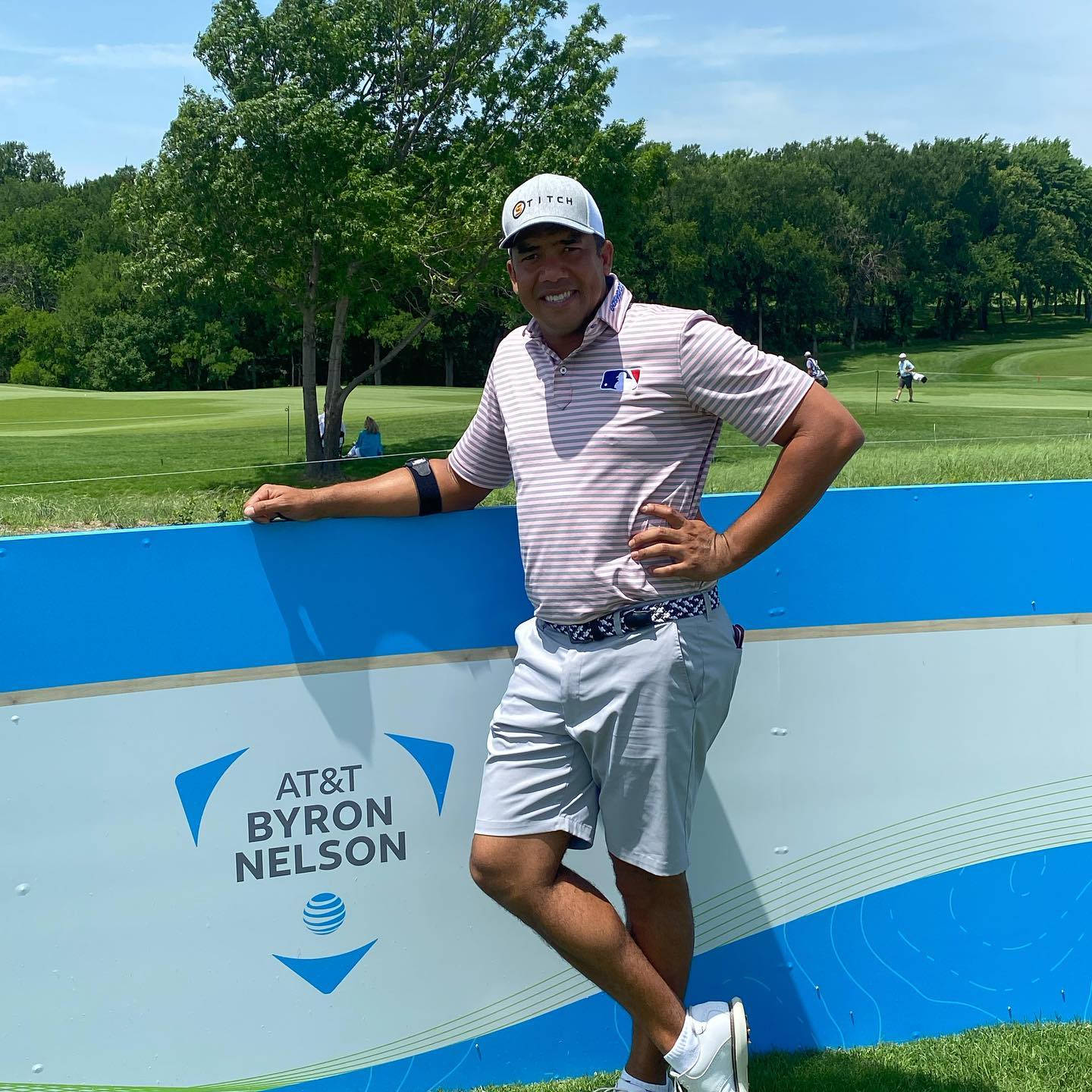 Jhonattan Vegas, striped polo, white cap, HD Desktop Wallpaper