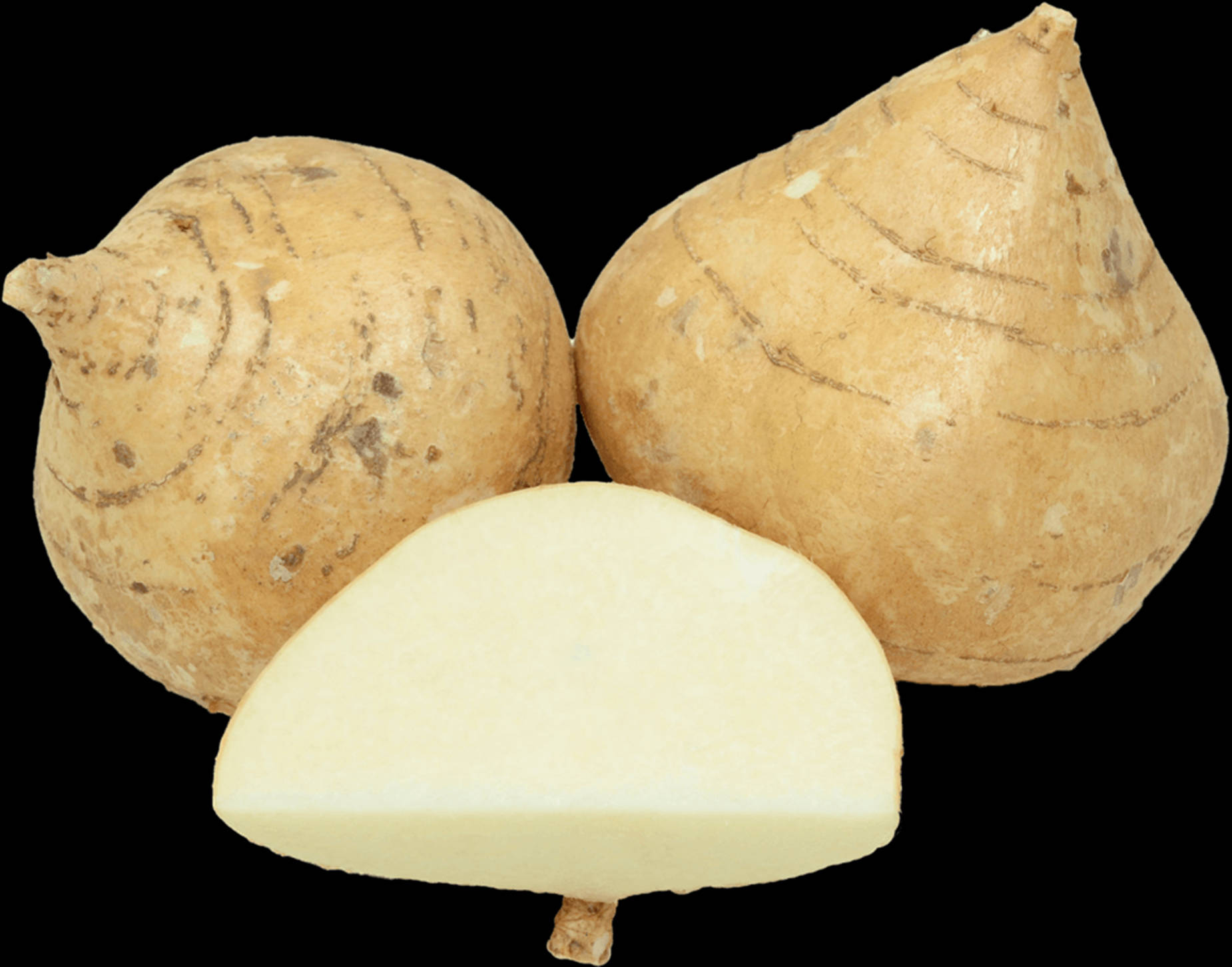 well sliced jicama, cassava roots, pale creamy interior, HD Desktop Wallpaper
