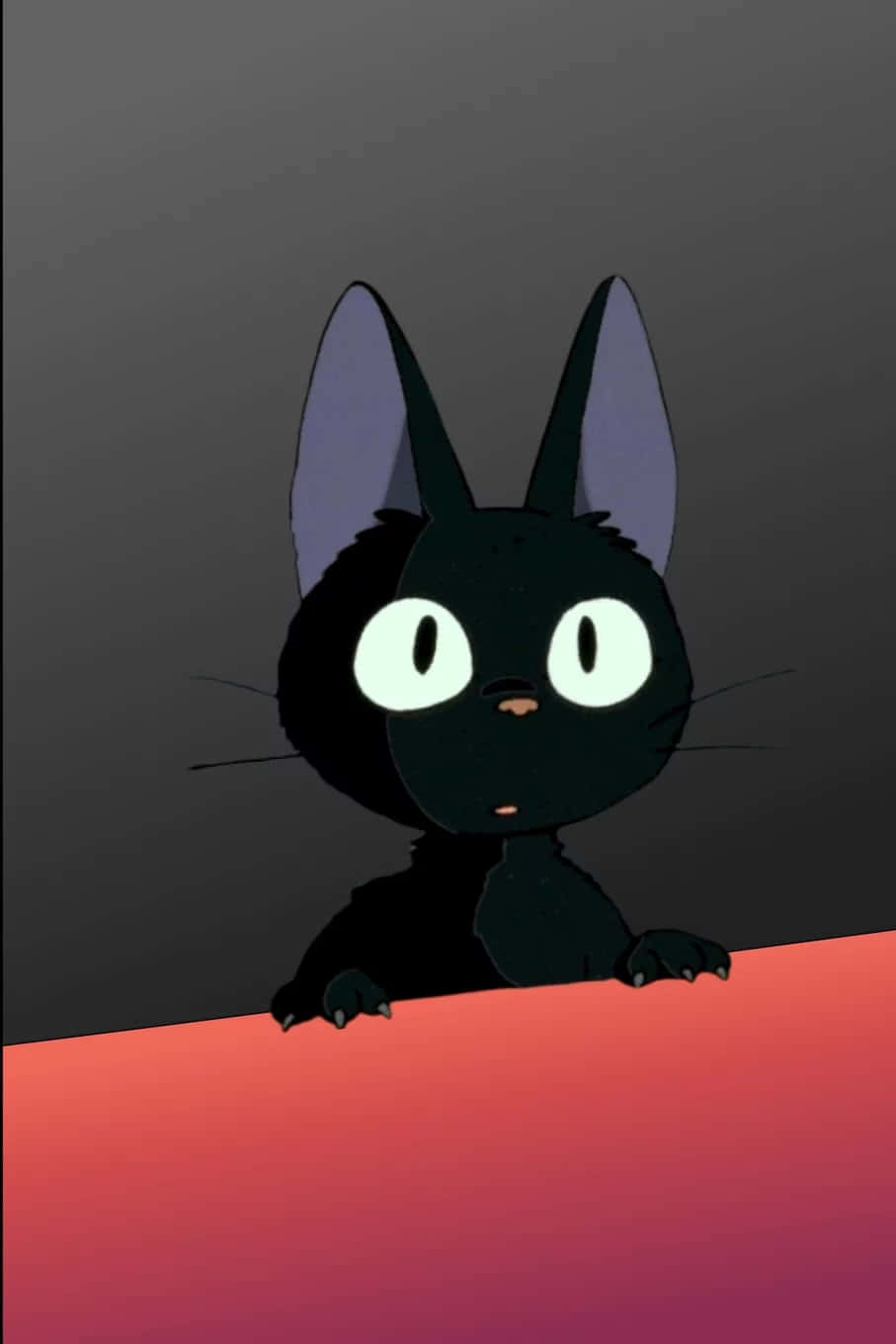 Jiji Cat, broomstick, purple backdrop, HD Phone Wallpaper