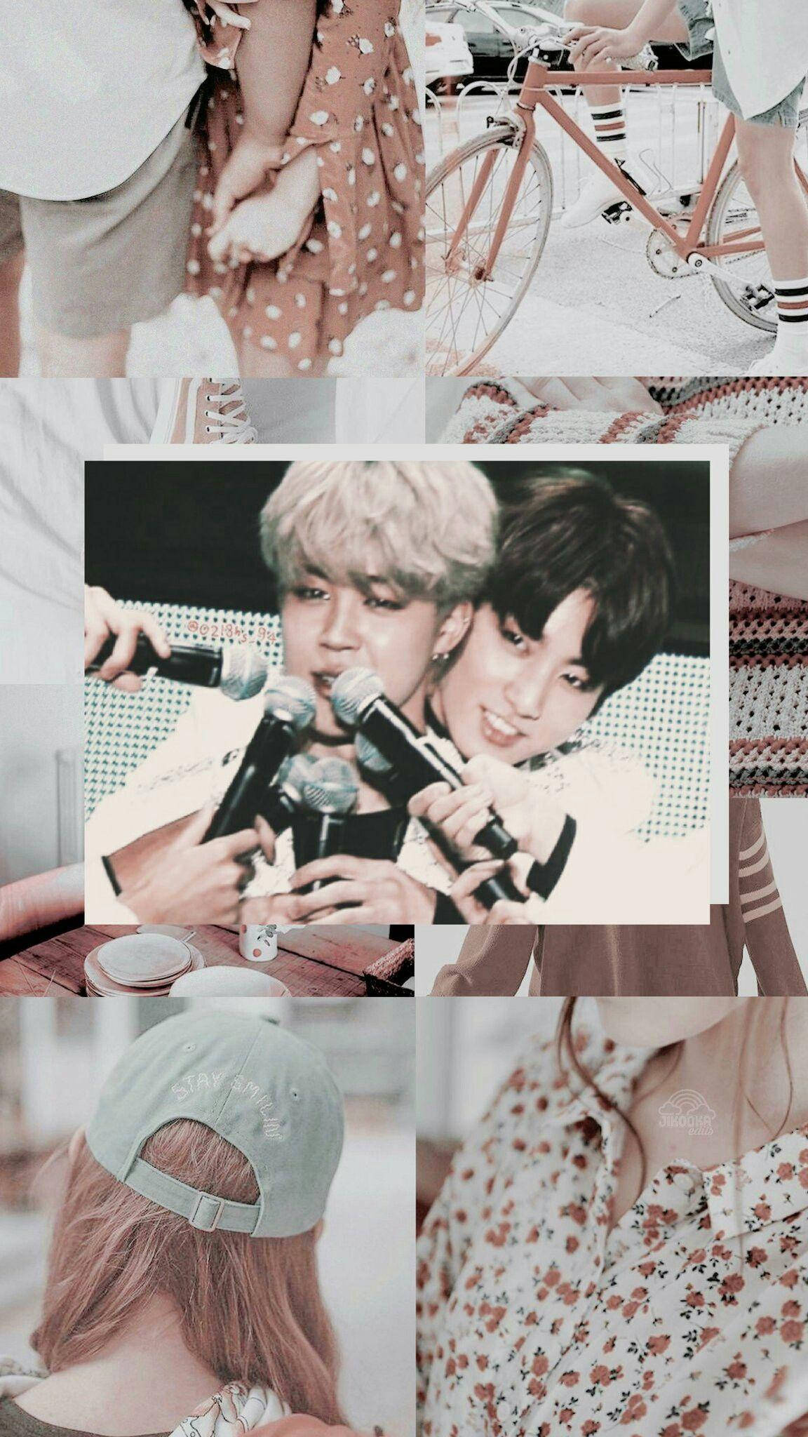 Jikook, microphones, bicycle, Full HD Phone Wallpaper