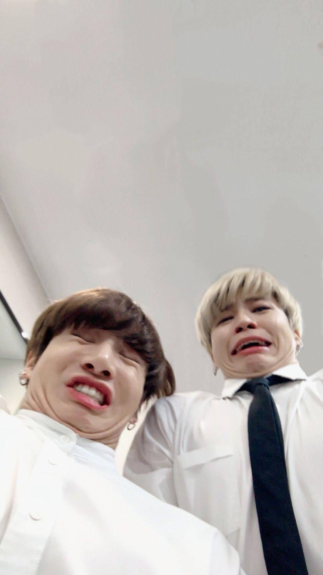 Jikook, black tie, funny faces, Full HD Phone Wallpaper