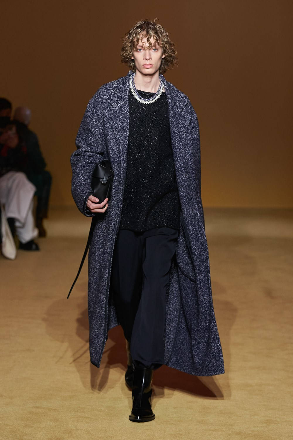 Jil Sander, long cardigan, textured navy coat, HD Phone Wallpaper