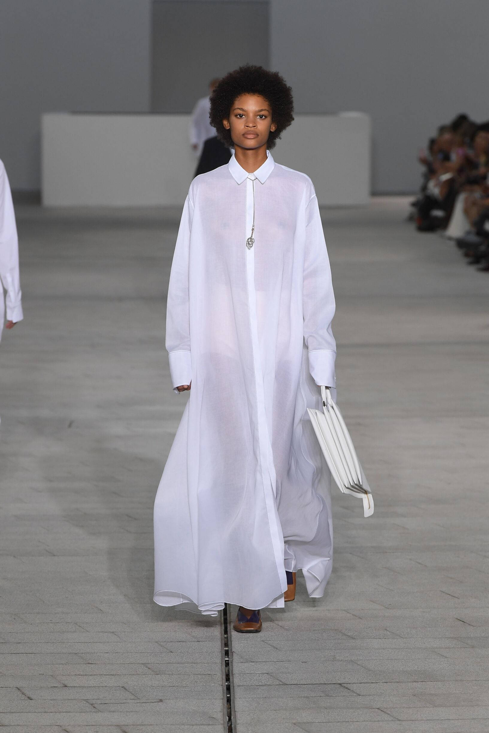 Jil Sander, white long sleeve, afro, Full HD Phone Wallpaper