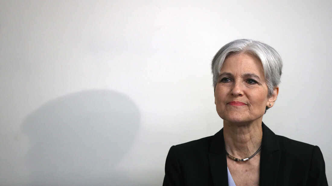 Jill Stein, silver hair, black blazer, SD Desktop Wallpaper