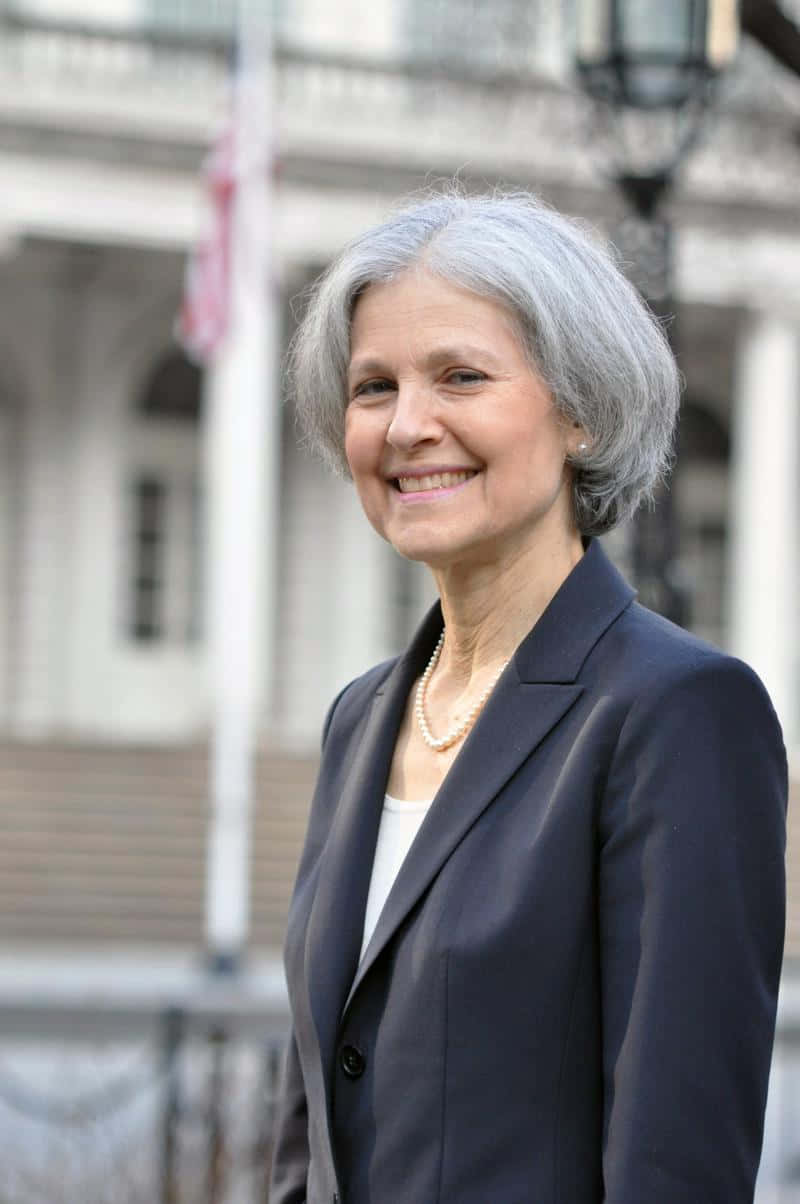 Jill Stein, gray hair, dark blazer, SD Phone Wallpaper