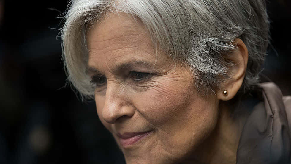 Jill Stein, short gray hair, smiling softly, SD Desktop Wallpaper