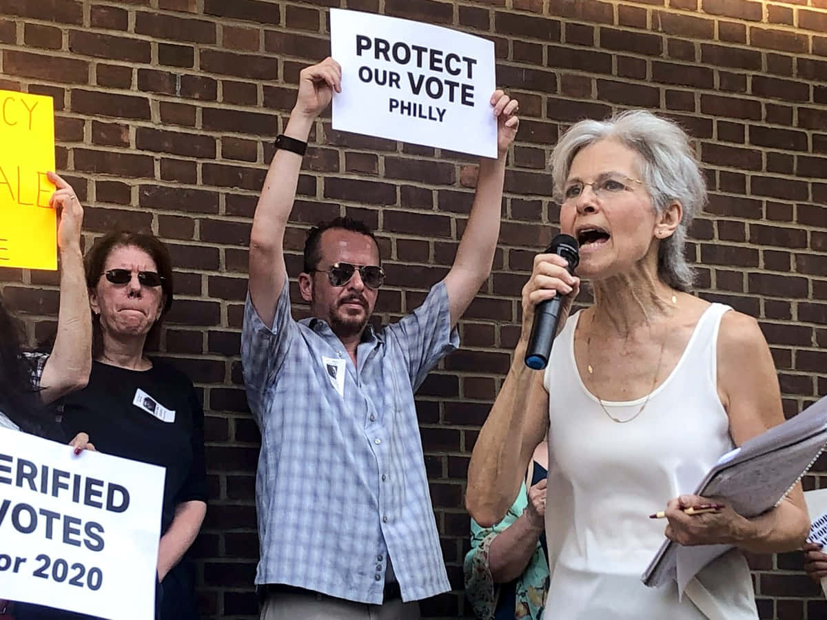 Jill Stein, campaign rally, election fraud, SD Desktop Wallpaper