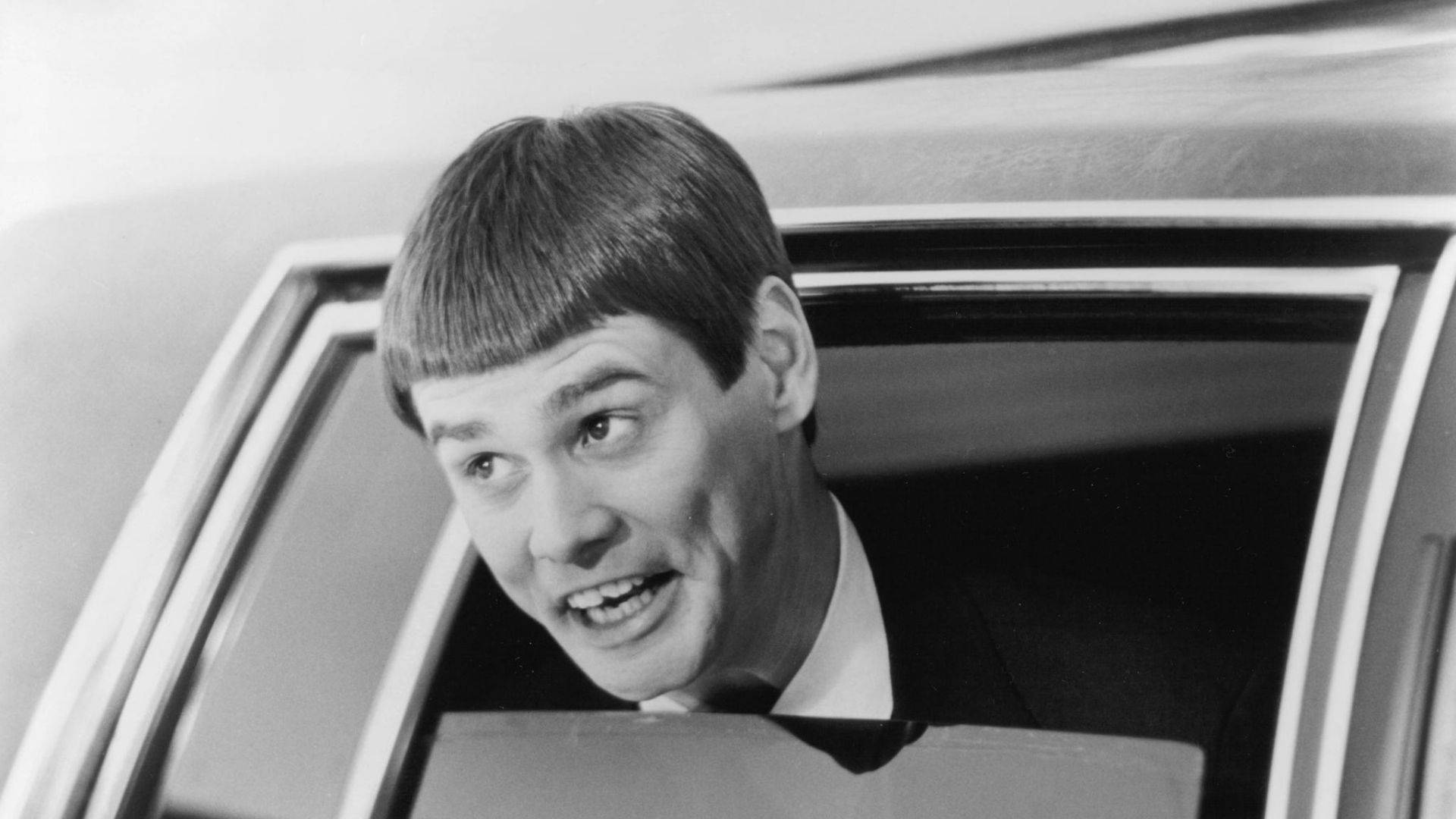Jim Carrey, bowl haircut, car window, Full HD Desktop Wallpaper