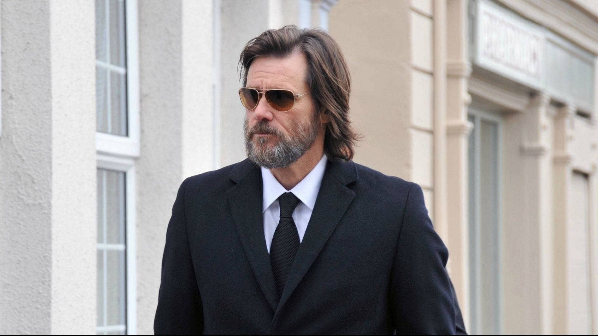 Jim Carrey, beard, sunglasses, Full HD Desktop Wallpaper