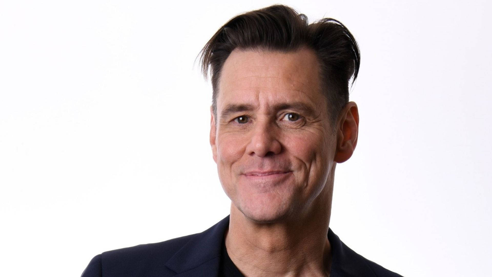 Jim Carrey, middle-aged man, styled dark hair, Full HD Desktop Wallpaper