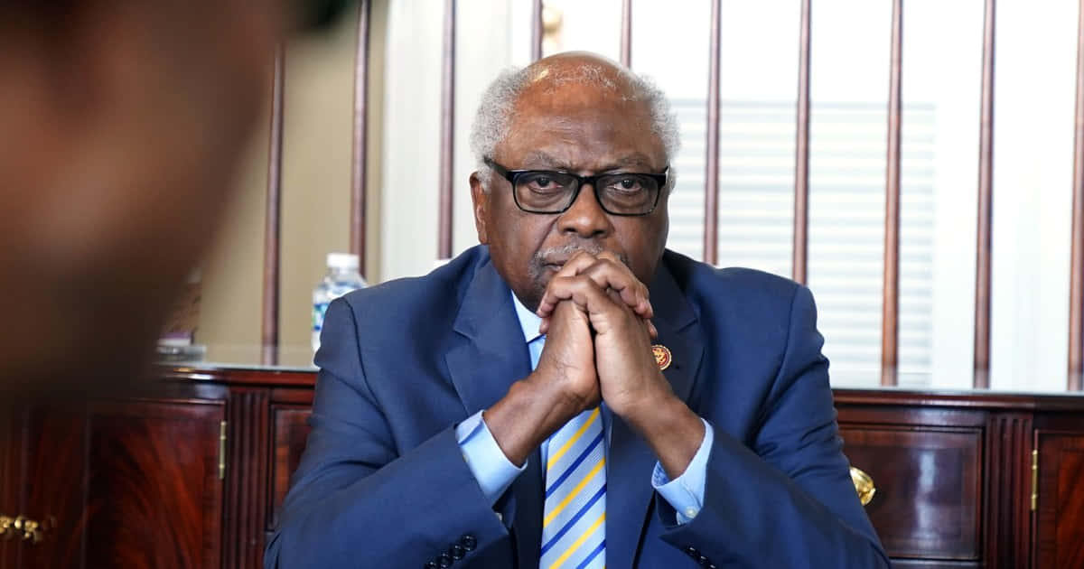 Jim Clyburn, blue suit, glasses, SD Desktop Wallpaper