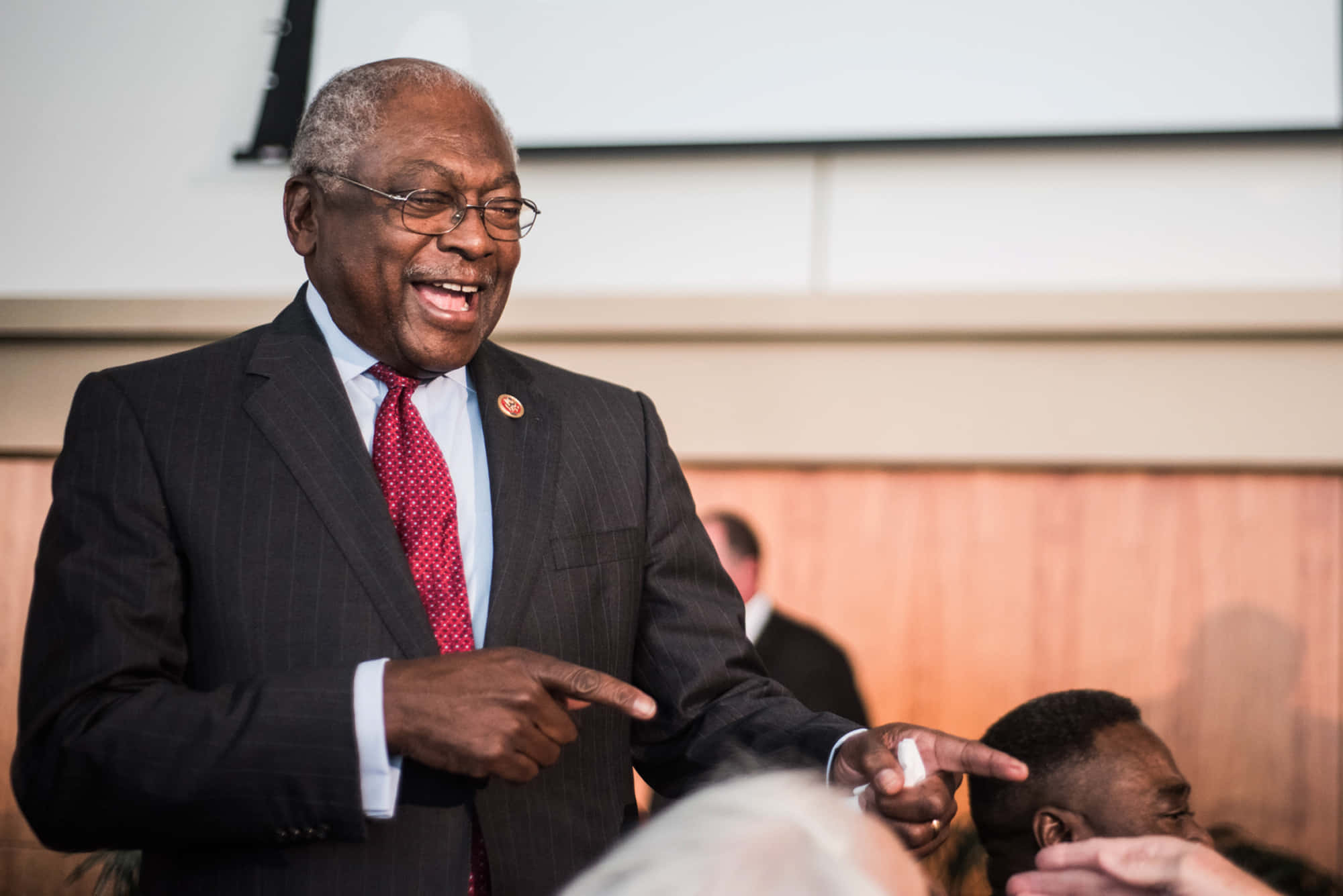 Jim Clyburn, suit, red tie, Full HD Desktop Wallpaper