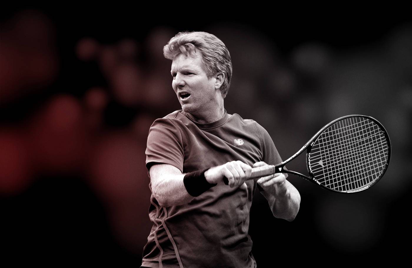 Jim Courier, tennis player, mid-swing, HD Desktop Wallpaper