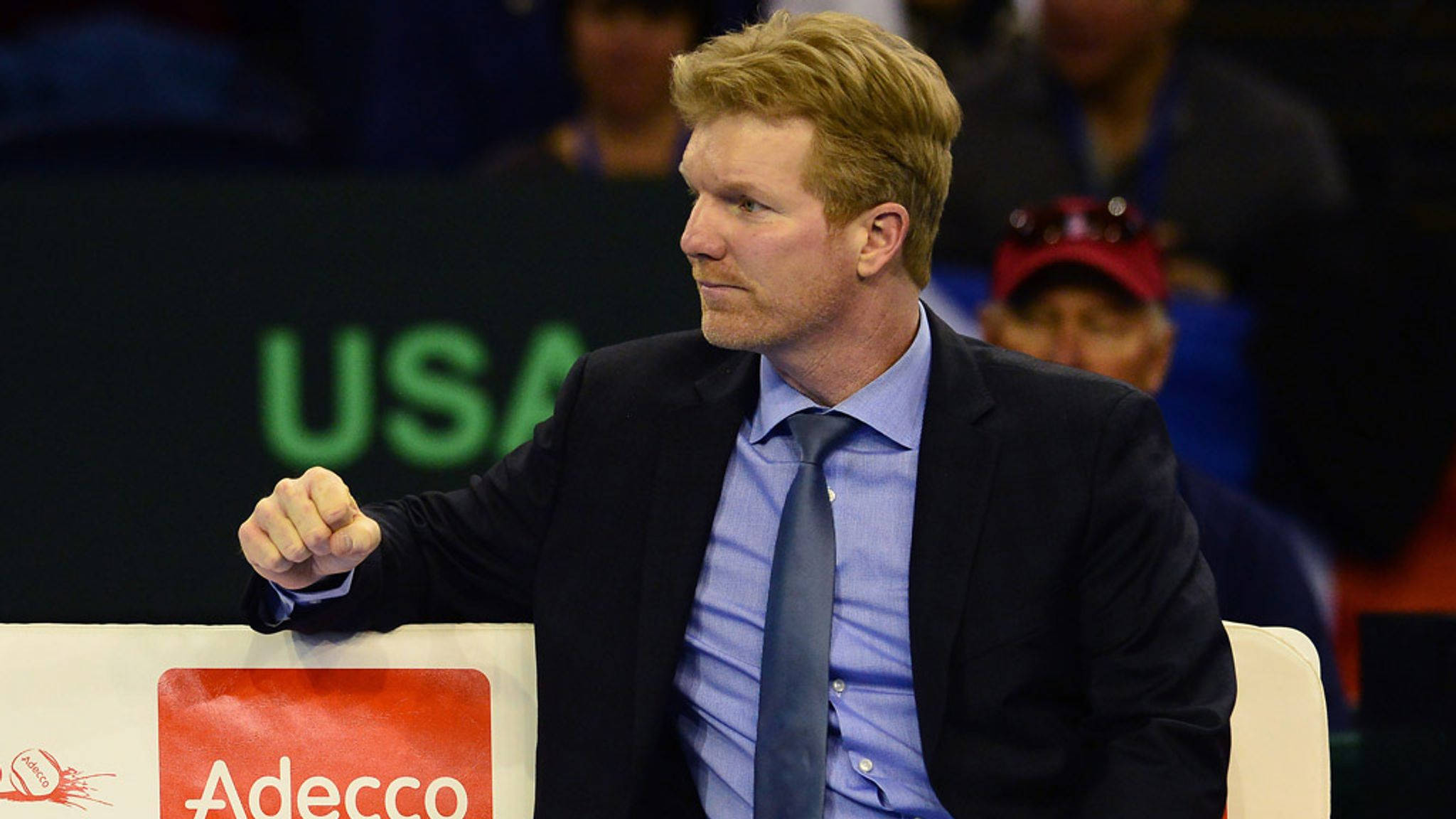 Jim Courier, USA volleyball match, red hair, Full HD Desktop Wallpaper