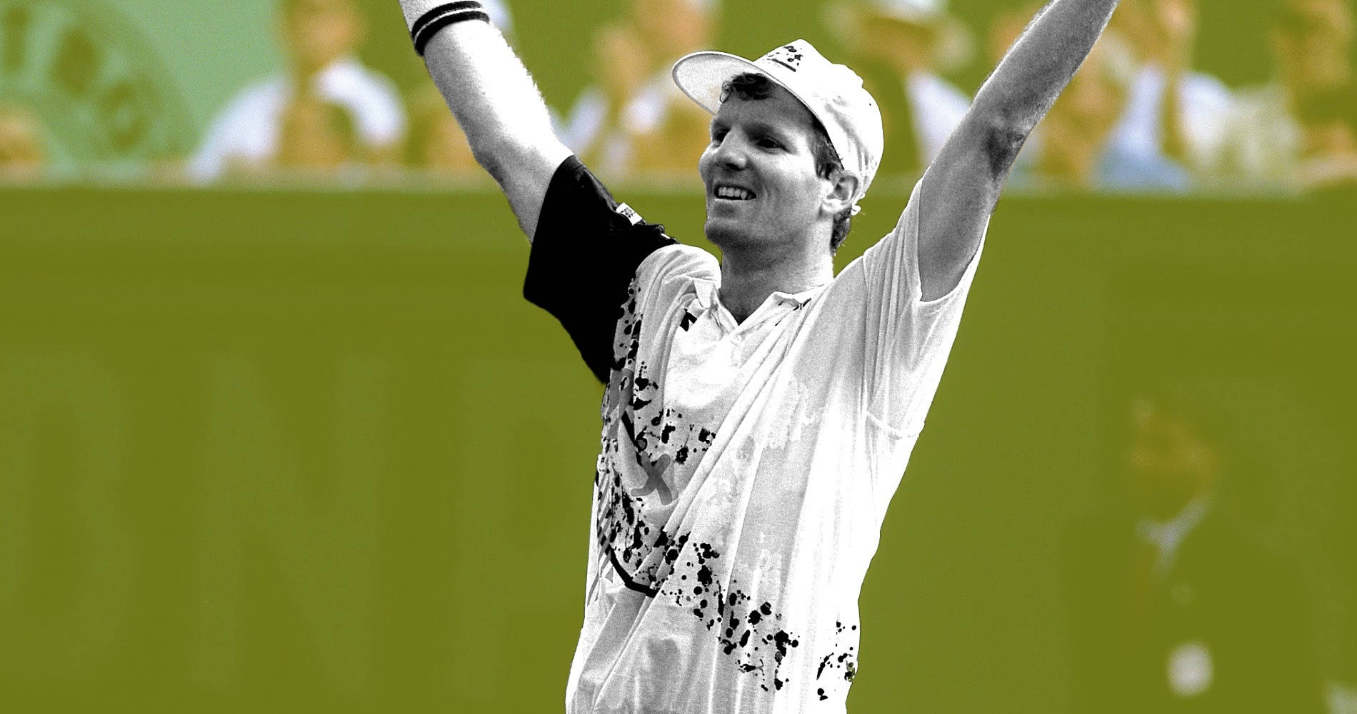 Jim Courier, tennis player, vibrant green court, HD Desktop Wallpaper