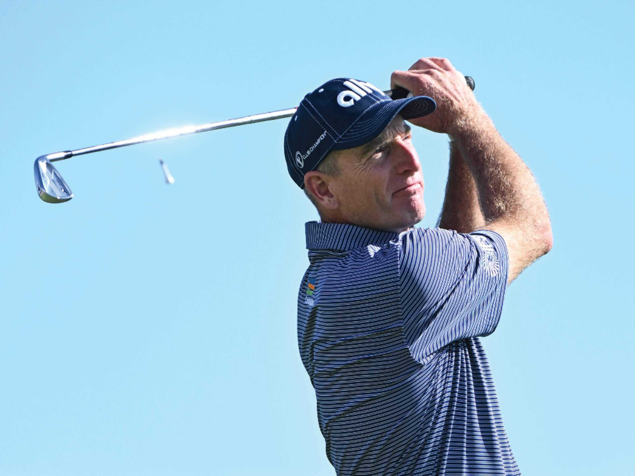 Jim Furyk, blue cap, striped shirt, 2K Desktop Wallpaper