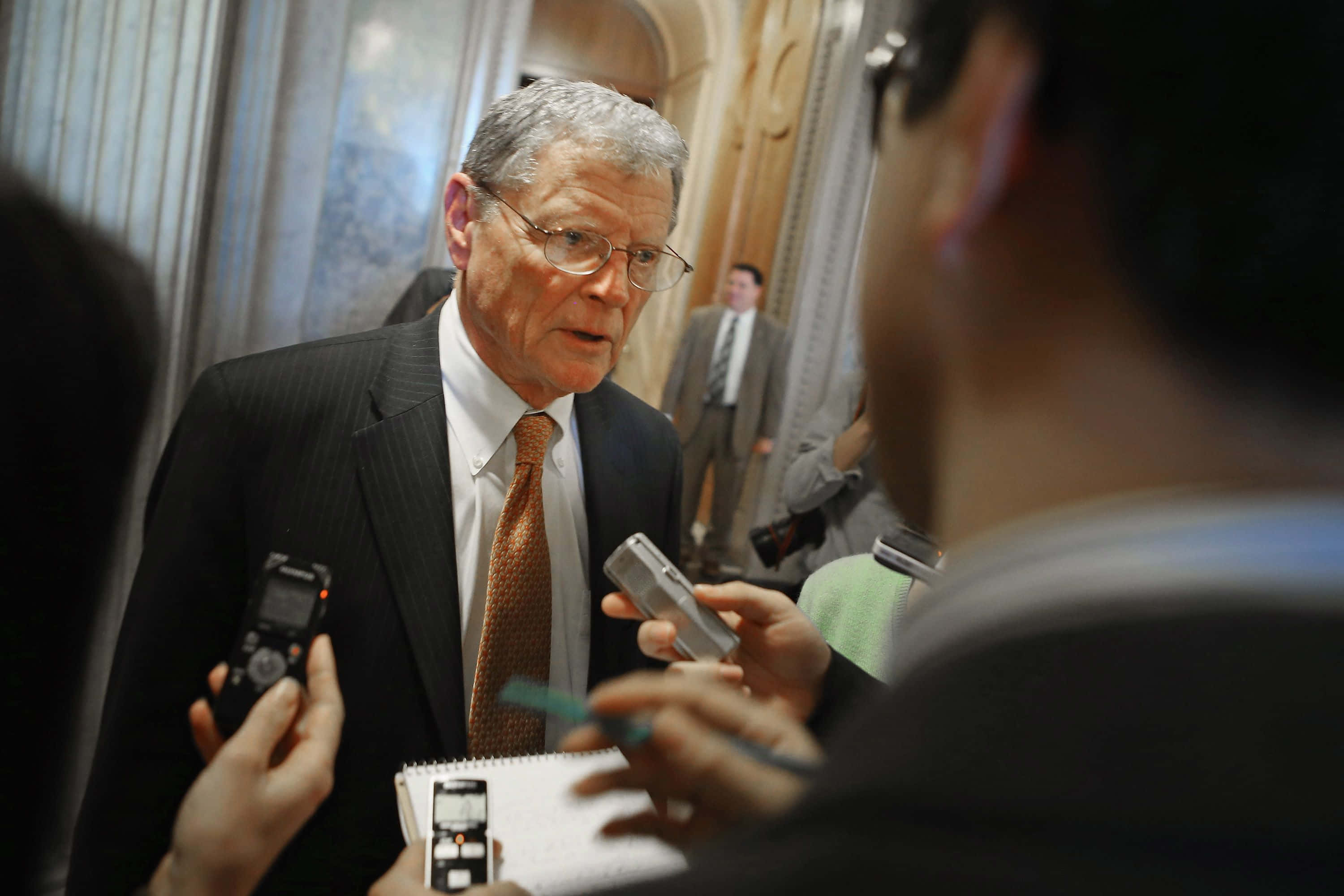 Jim Inhofe, suit, glasses, 2K Desktop Wallpaper