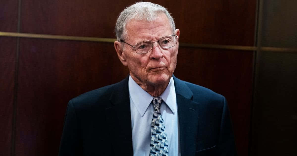 Jim Inhofe, wooden paneled wall, dark suit, SD Desktop Wallpaper