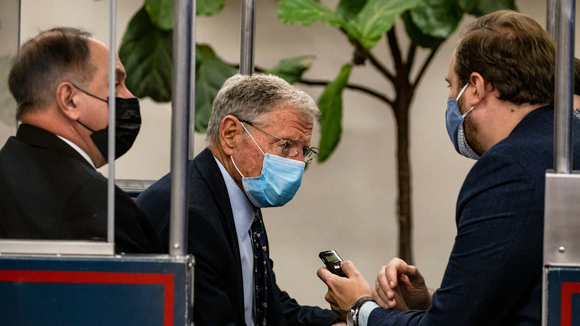 Jim Inhofe, suits, face masks, Full HD Desktop Wallpaper