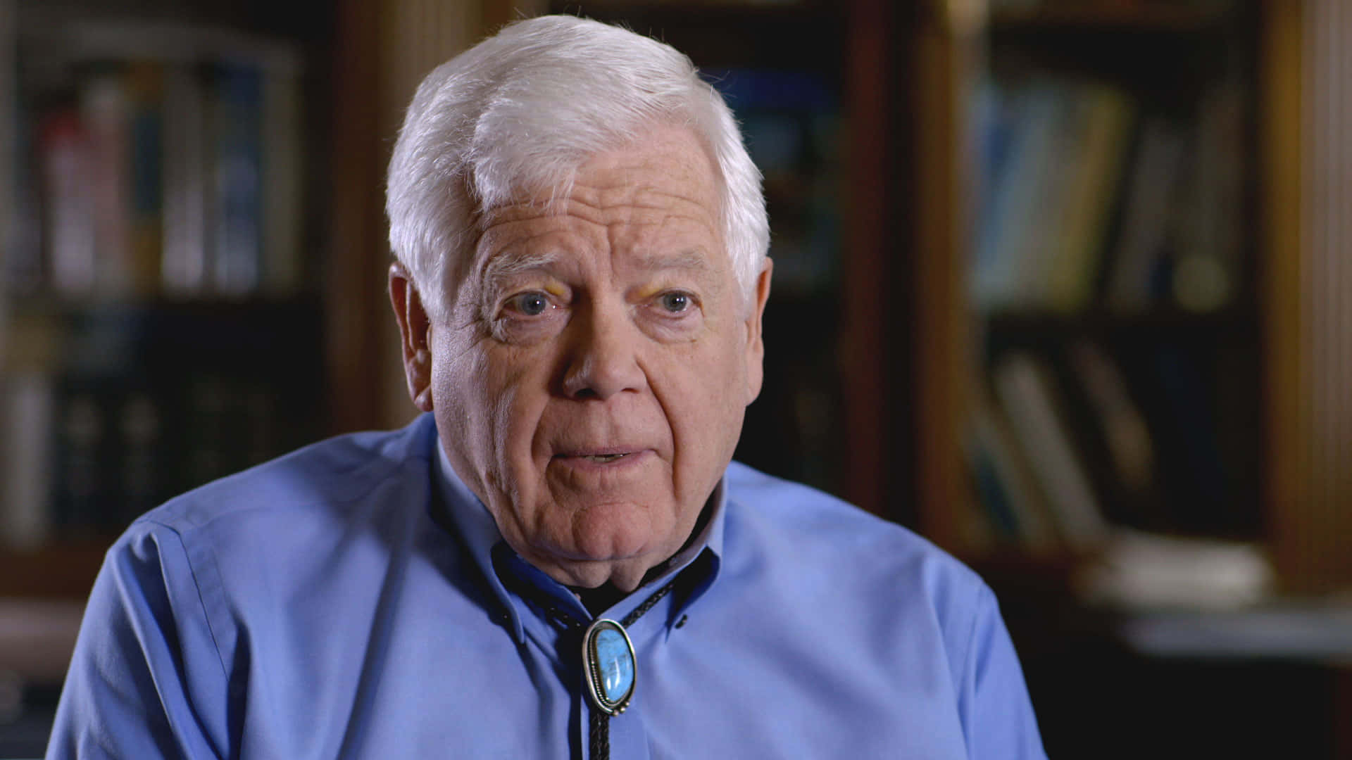 Jim Mcdermott, blue shirt, turquoise bolo tie, Full HD Desktop Wallpaper