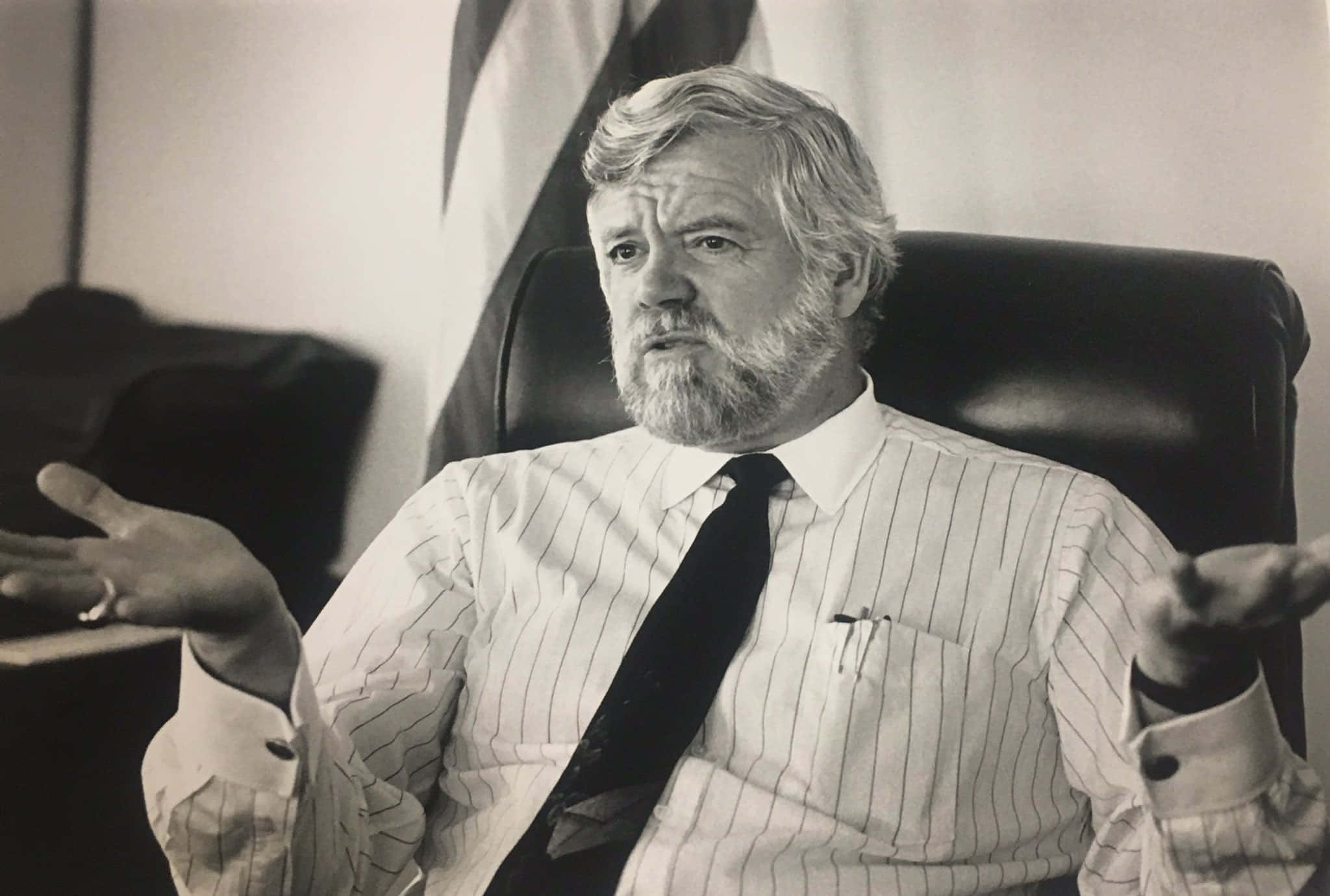 Jim Mcdermott, classic greyscale, office chair, Full HD Desktop Wallpaper