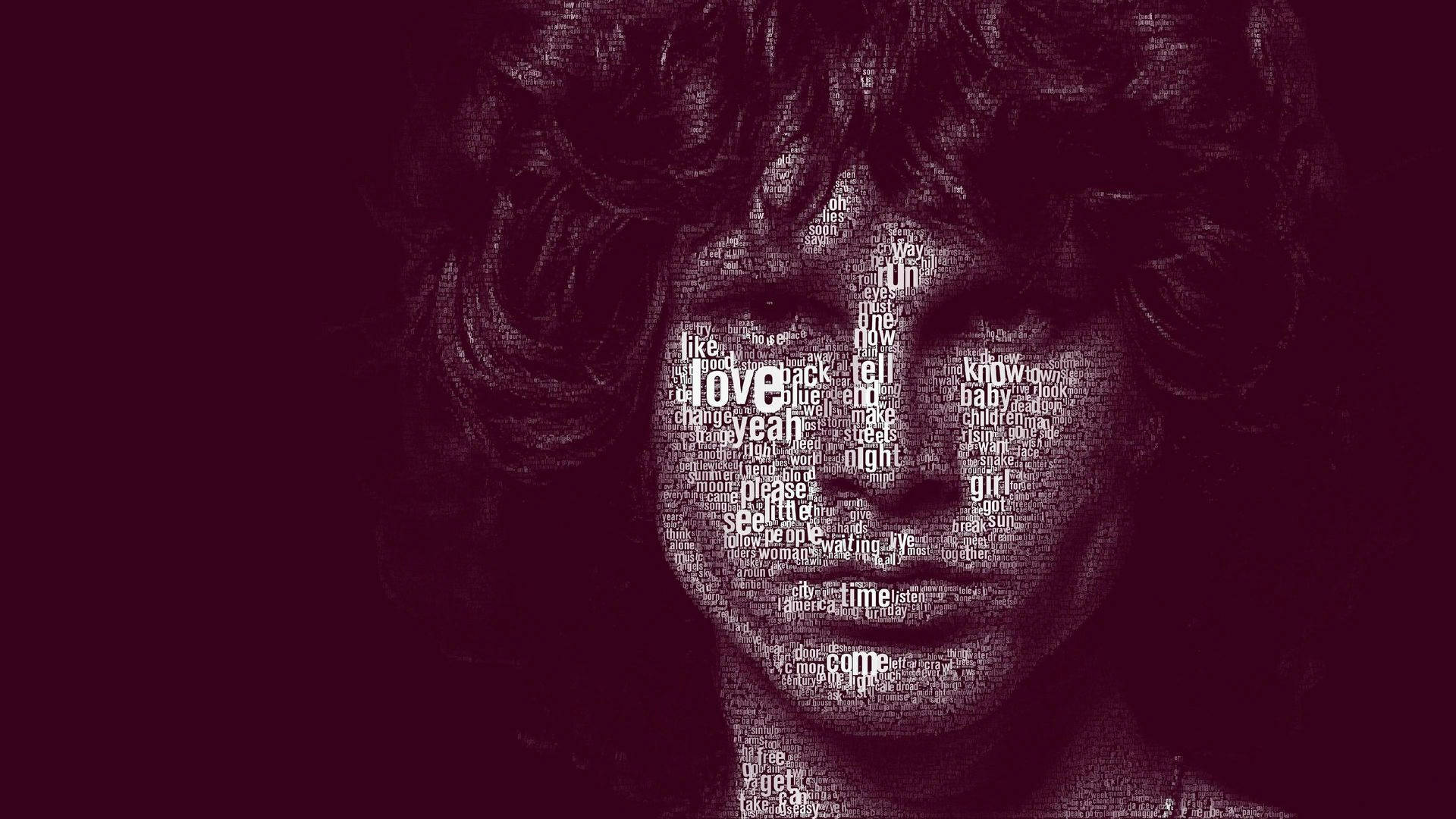 Jim Morrison, white text, deep maroon background, Full HD Desktop Wallpaper
