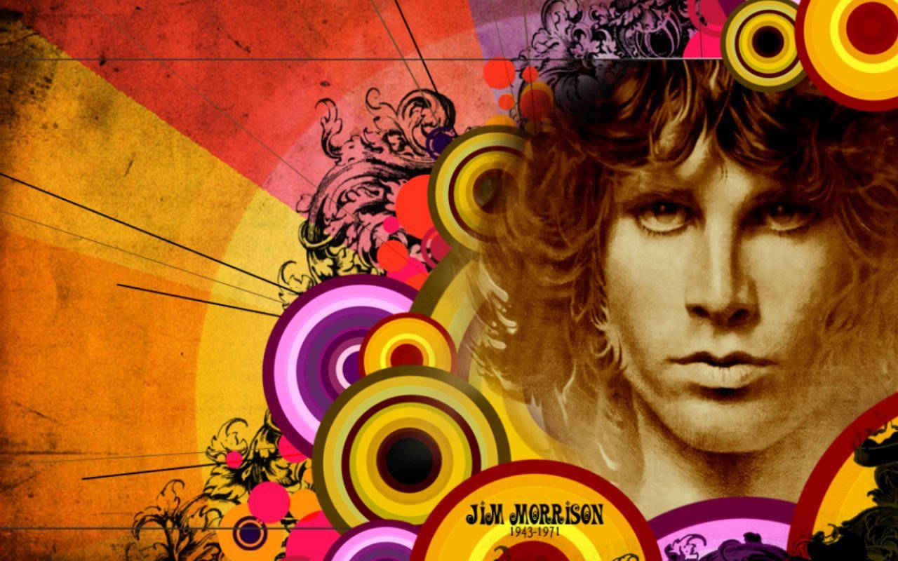 Jim Morrison, disco edit, psychedelic portrait, HD Desktop Wallpaper
