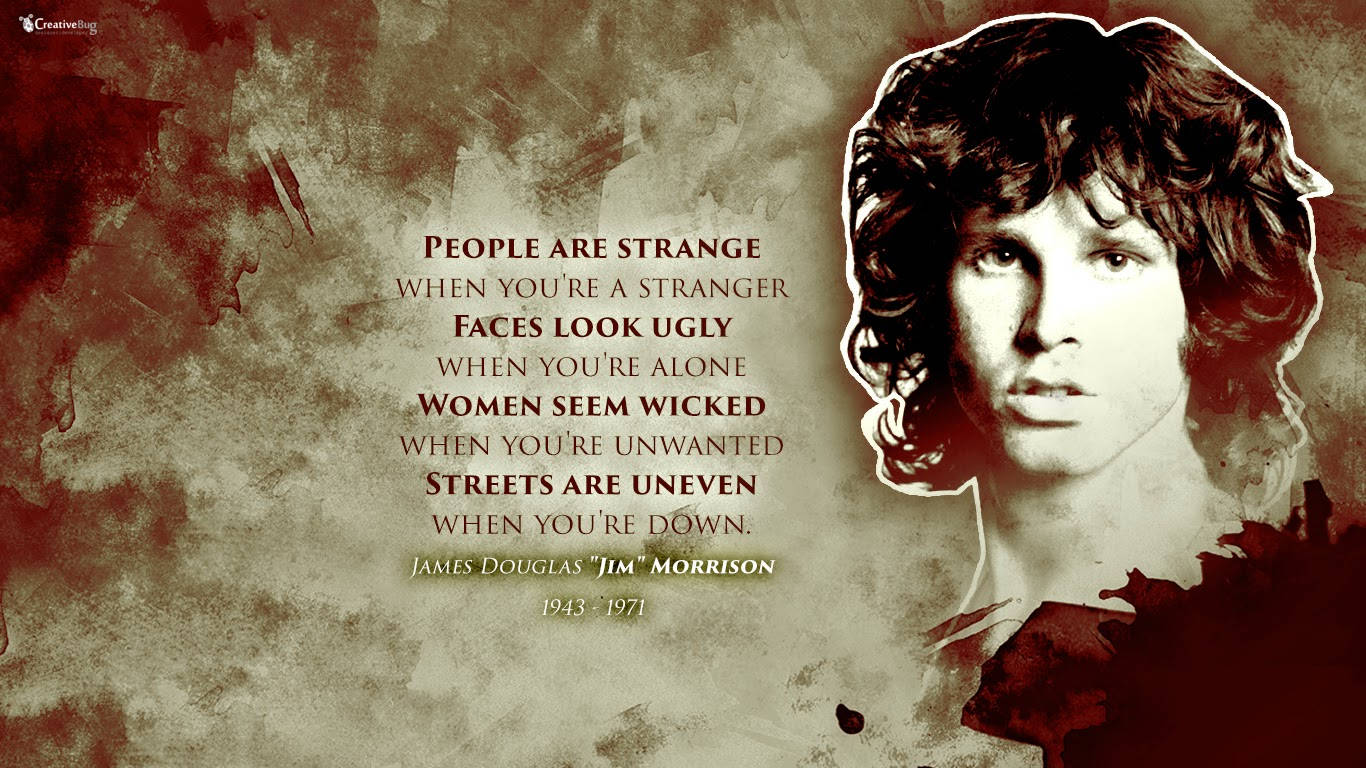 Jim Morrison, famous quote, textured red and beige background, HD Desktop Wallpaper