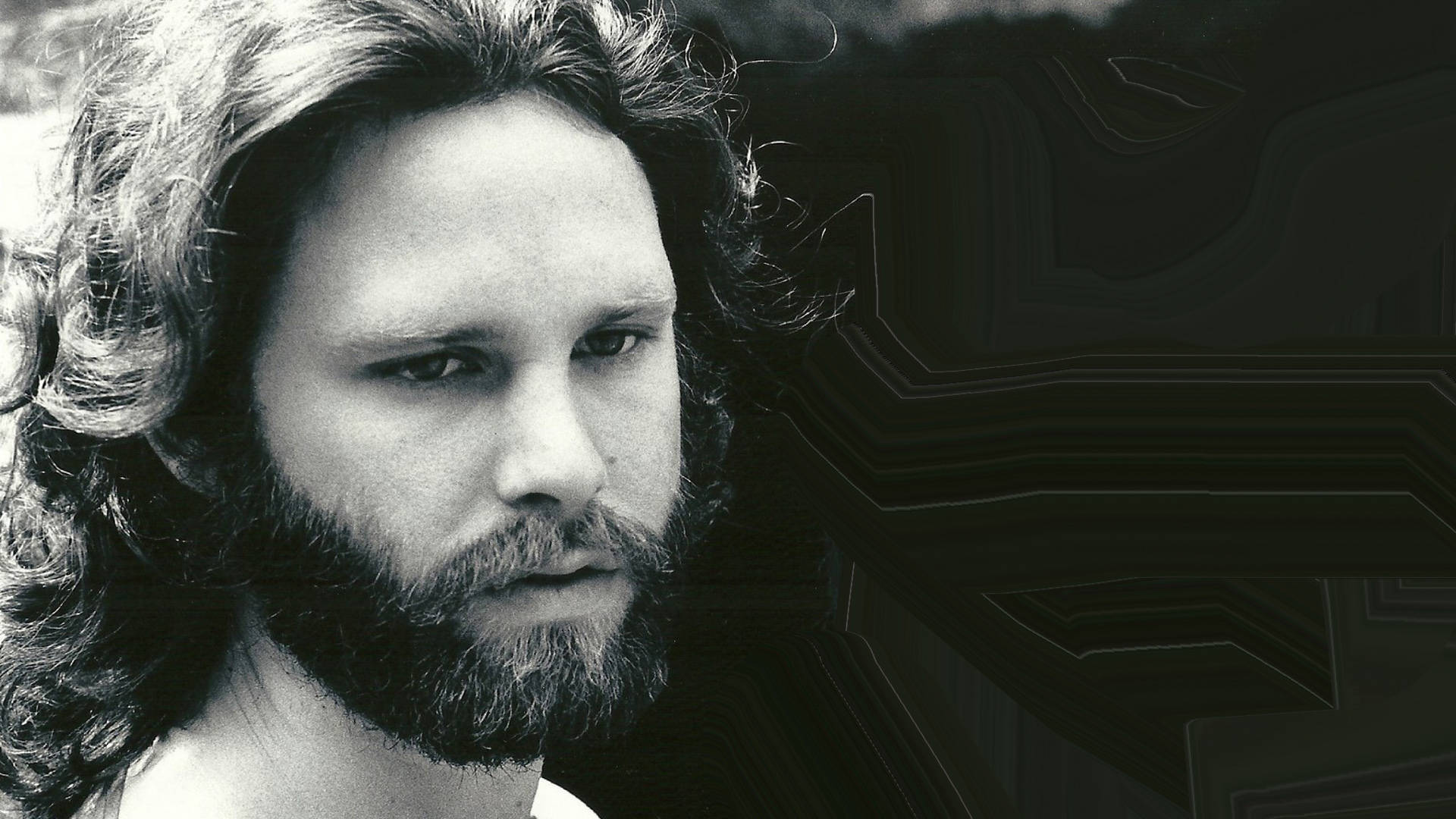 Jim Morrison, beard, long hair, Full HD Desktop Wallpaper