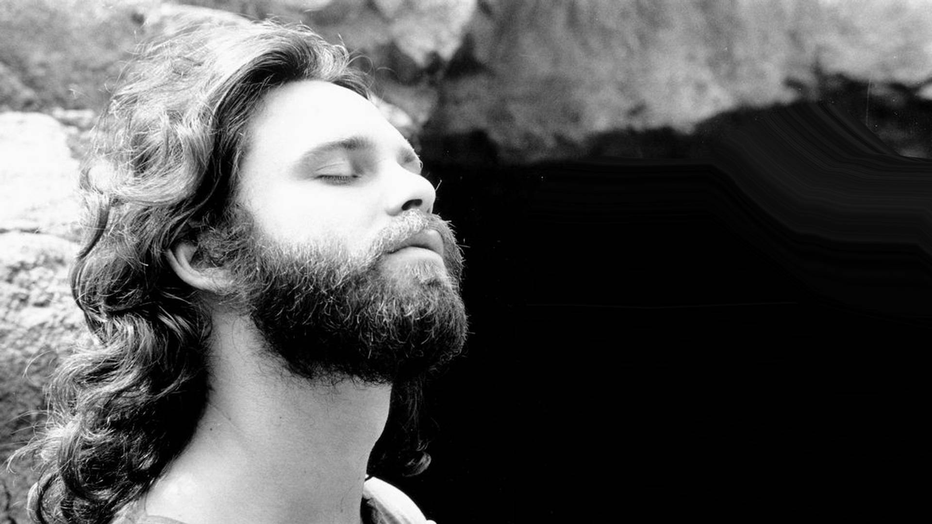 Jim Morrison, bearded man, long hair, Full HD Desktop Wallpaper