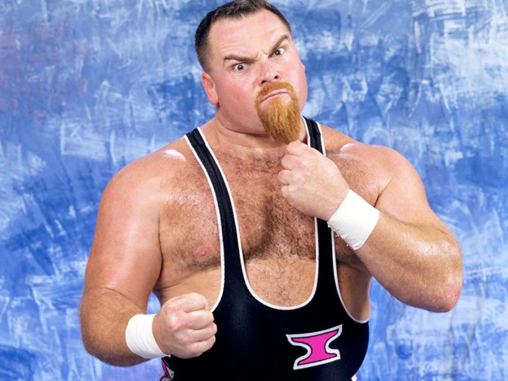 Jim Neidhart, black singlet, pink logo, Full HD Desktop Wallpaper
