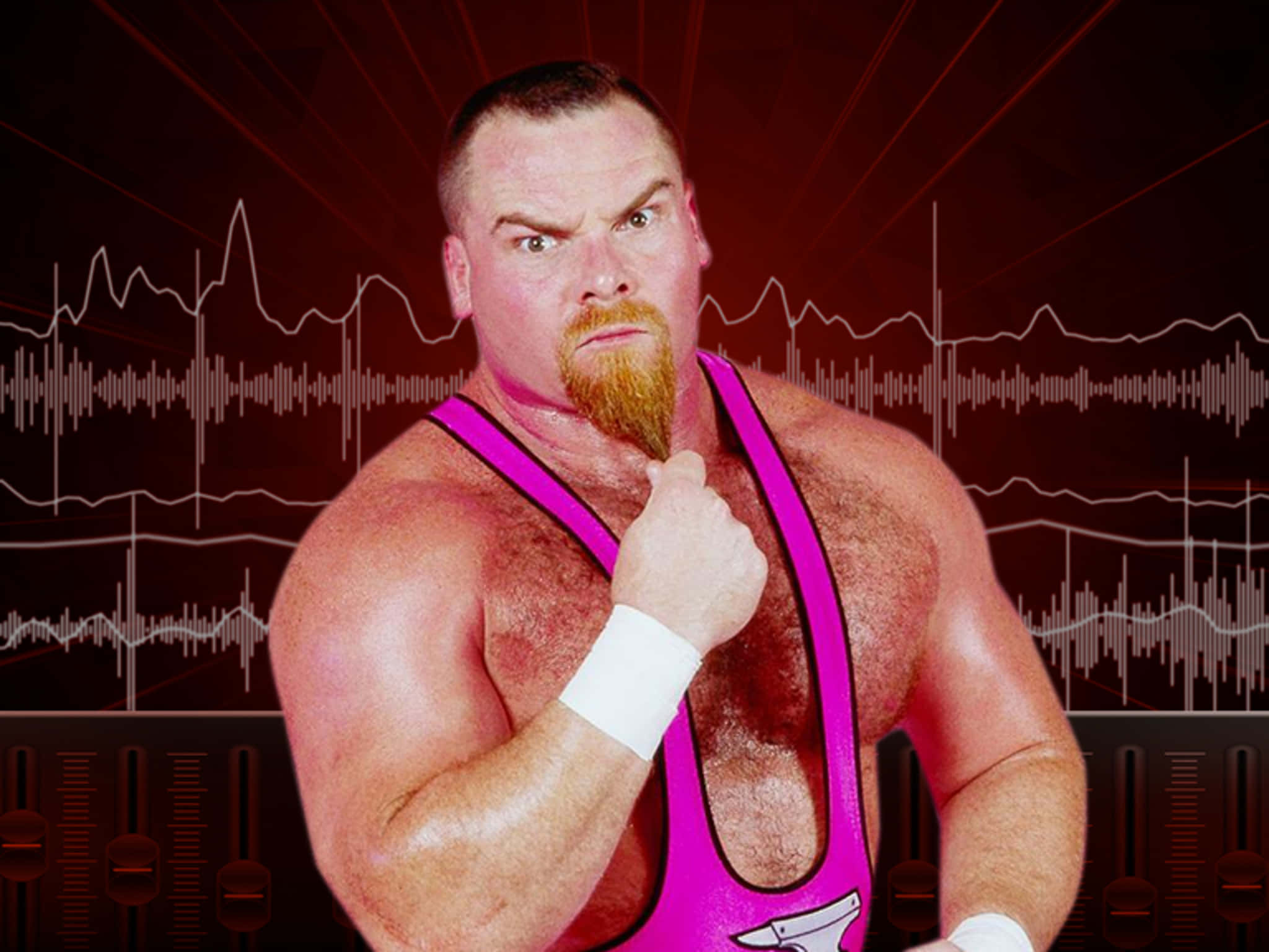 Jim Neidhart, pink singlet, goatee, Full HD Desktop Wallpaper